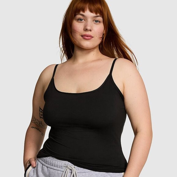 Victoria's Secret Women's Black Scoop Neck Soft Stretch Camisole Tank Top Size M - Picture 1 of 7